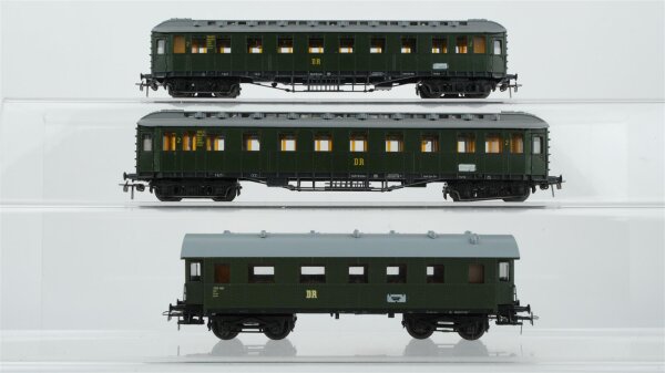 Unbekannt/ Schicht H0 Konvolut Abteilwagen 2. Kl., Personenwagen, 4-achsig DR