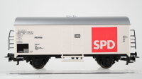 Märklin H0 Konvolut 2 Kühlwagen "Apollinaris, SPD", gedeckter Güterwagen braun, gedeckter Güterwagen braun mit Zugschluss DB (Beleuchtung ungetestet)