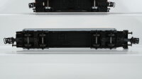 Märklin H0 2 Autotransportwagen (teilw. beladen) Seitenwandschiebewagen, Druckgaskesselwagen "VTG" DB (Abbrüche)