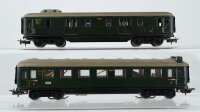 Märklin H0 Konvolut Personenwagen "346/1" 2.Kl. beleuchtet, Packwagen "346/4" (ungetestet)