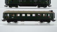 Märklin H0 Konvolut Personenwagen "346/1" 2.Kl. beleuchtet, Packwagen "346/4" (ungetestet)