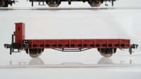 Fleischmann H0 Konvolut Hochbordwagen, Rungenwagen, Niederbordwagen mit Bremserhaus, Kesselwagen "Shell" DB/u.a.