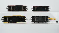 Fleischmann H0 Konvolut Gedeckte Güterwagen "ASG" gelb, gedeckter Güterwagen braun, Hochbordwagen, Kranwagen DB/u.a.