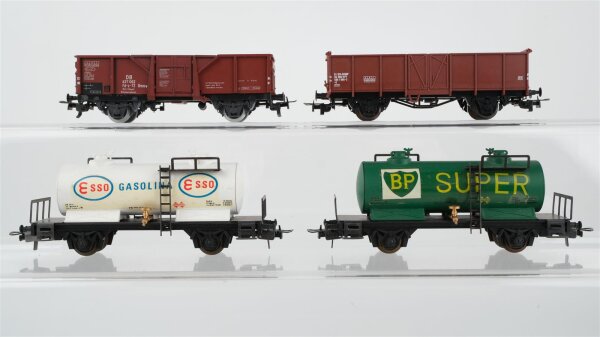 Ibertren/Liliput H0 Konvolut 2 Kesselwagen "BP, Esso", Hochbordwagen, Selbstentladewagen DB/SBB-CFF/RENFE