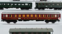 Schicht H0 Konvolut 2 Personenwagen 4-achsig grün, Speisewagen "Mitropa" rot, Schlafwagen "Mitropa" rot, Personenwagen 2.Kl. grün DR/Mitropa (Abbrüche)