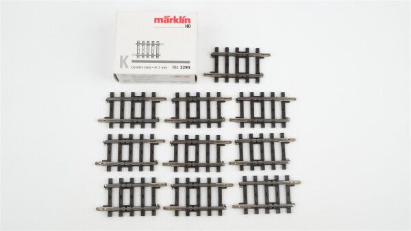 Märklin H0 2293 Gerade Gleis 41,3 mm (10 Stück in OVP weiß-grau)