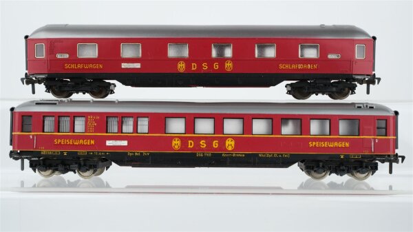 Fleischmann H0 Konvolut Speisewagen, Schlafwagen, 4-achsig DSG