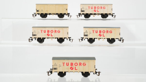 BTTB TT Konvolut Bierwagen "Tuborg", gedeckter Güterwagen DSB (Abbrüche)