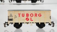 BTTB TT Konvolut Bierwagen "Tuborg", gedeckter Güterwagen DSB (Abbrüche)