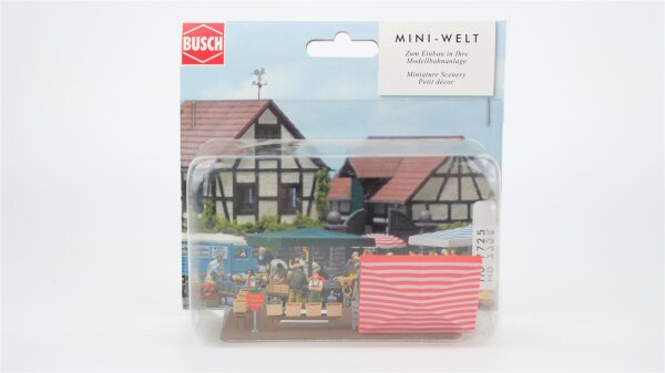 Busch H0 7725 Mini-Welt Erdbeer-Verkaufsstand