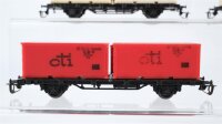BTTB TT Konvolut Containertragwagen "Hapag-Lloyd", "cti", "Eurocontainer Lines" (teilweise verklebt/ teilweise unbeladen)