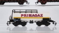 BTTB/Unbekannt TT Konvolut Kesselwagen 4-achsig "Primagaz", Mittelbordwagen, offener Güterwagen mit Ladung SNCF u. a.