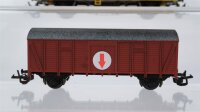 BTTB/Unbekannt TT Konvolut gedeckter Güterwagen "ASG" SJ u. a. (Abbrüche/ eine Kupplung defekt)