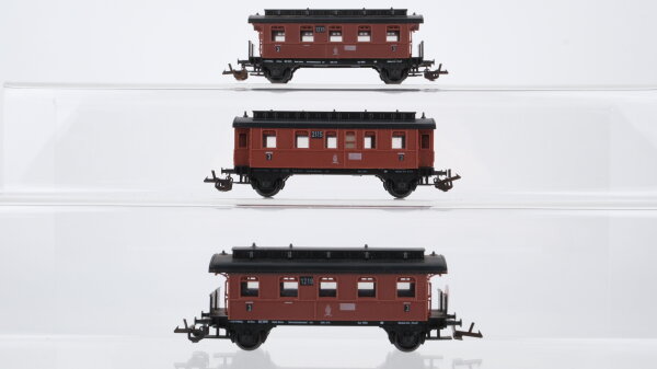 BTTB TT Konvolut Personenwagen 3. Kl. K.P.E.V. (eine Kuppflung defekt)