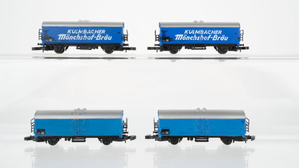Märklin Z Konvolut Kühlwagen "Kulmbacher Mönchshof-Bräu" DB u. a. (teilweise lackiert)