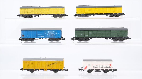 Minitrix N Konvolut Gerätewagen Klappdachwagen gedeckte Güterwagen DB (Abbruch)
