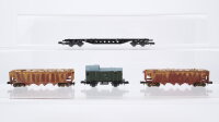 Unbekannt N Konvolut Güterzugbegleitwagen Flachwagen...