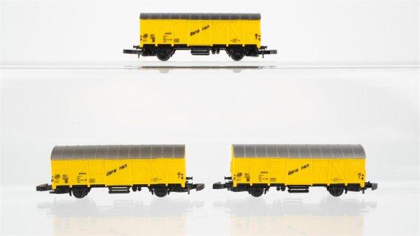 Märklin Z Konvolut gedeckter Güterwagen "Bananen" DB