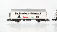 Märklin Z Konvolut Kühlwagen "Fürstenberg Staufen Bräu Staatsbrauerei Rothaus Distelhäuser" DB u.a.