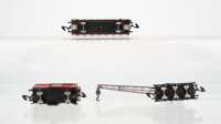 Märklin Z Konvolut Kranwagen Niederbordwagen u. gedeckter Güterwagen m. Bremserhaus DB u.a.