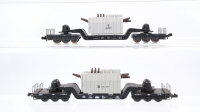 Minitrix N Konvolut Tiefladewagen mit Trafo...