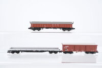 Minitrix N Konvolut Hochbordwagen Schiebedachwagen...