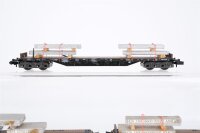Minitrix N Konvolut Flachwagen teilw. m. Ladung DB...