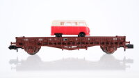 Minitrix N 15655-16 Niederbordwagen mit VW bus SNCF
