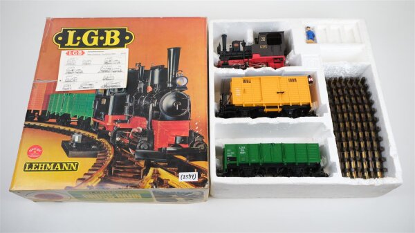 LGB G 20401 Start Set Güterzug Dampflok "Stainz" braun schwarz (Unvollständig)
