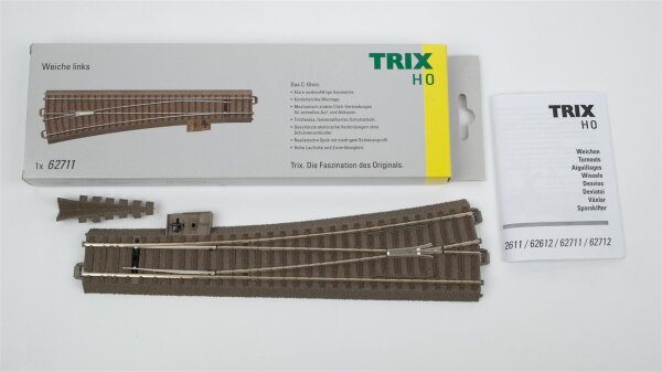 Trix H0 62711 Weiche links 236,1 mm (ohne Antrieb, in OVP)