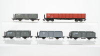 Liliput H0e Konvolut Mittelbordwagen mit...