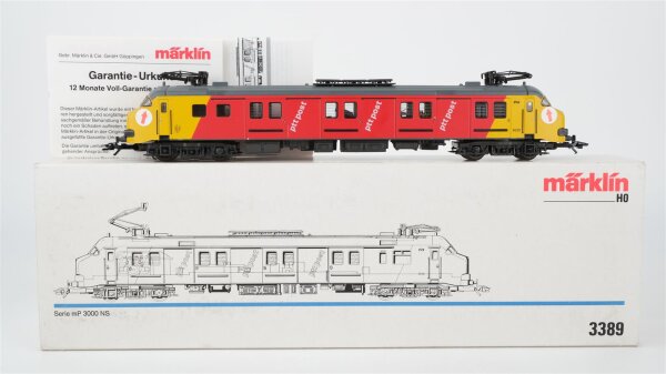 Märklin H0 3389 Triebwagen Serie mP 3000 der NS Wechselstrom Analog (Eckfenster beschädigt)
