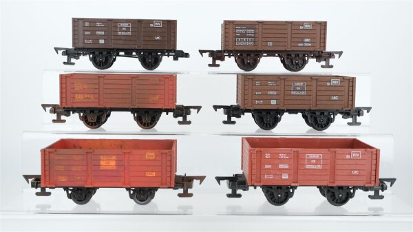 Faller Spur 0 Konvolut Mittelbordwagen DB (teilweise patiniert)
