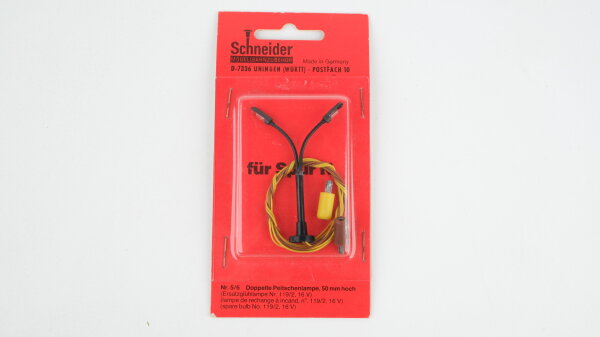 Schneider N 5/6 Doppele Peitschenlampe, 50 mm hoch