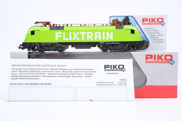 Piko H0 57924 E-Lok BR Taurus Flixtrain Privatbahn Gleichstrom