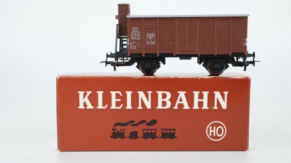 Klein Modellbahn H0 332 gedeckter Güterwagen mit Bremserhaus ÖBB