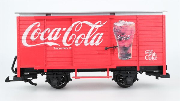 LGB G Gedeckter Güterwagen "Coca Cola" rot