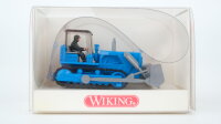 Wiking H0 6550318 Planierraupe blau, mit Fahrer