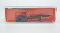 Preiser N 79504 Hanomag-Schlepper mit Langholzanhänger
