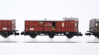 Fleischmann N Konvolut Abteilwagen 3. Kl. mit Bremserhaus Gepäckwagen K.P.E.V. u.a.