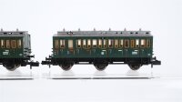 Fleischmann N Konvolut Abteilwagen 3. Kl. teilweise mit Bremserhaus Gepäckwagen DR