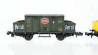 Minitrix N Konvolut Colonialwarenwagen "Henkel Maggi u.a." K.Bay.Sts.B.