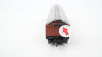 Minitrix N Konvolut Schiebedachwagen Mittelbordwagen mit Fässerladung Rungenwagen mit Metallladung DB (Abbrüche)