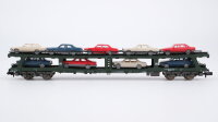 Fleischmann N 8285 Doppelstockw. Autotransport mit 8 PKW DDm 915 DB