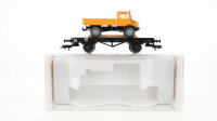 Fleischmann H0 5218K Flachwagen mit Unimog DB