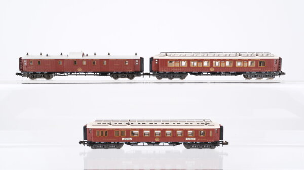 Minitrix N Konvolut Schlafwagen Speisewagen Gepäckwagen CIWL