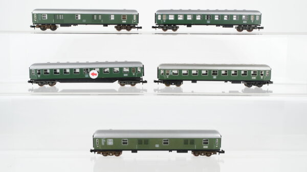 Minitrix N Konvolut Schnellzugwagen 2. Kl. Gepäckwagen DB