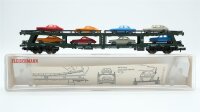 Fleischmann N 8285 Doppelstockw. Autotransport mit 8 PKW...