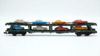 Fleischmann N 8285 Doppelstockw. Autotransport mit 8 PKW DDm 915 DB