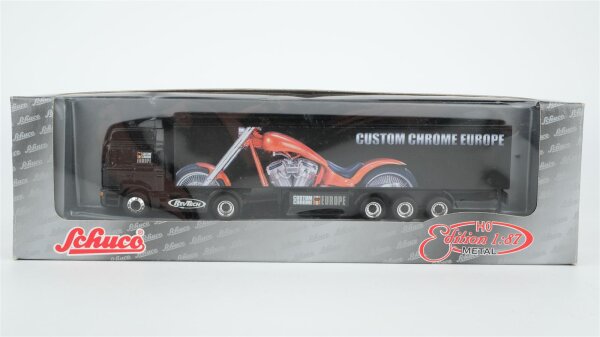 Schuco H0 22802 MAN F2000 Koffersattelzug CUSTOM CHROME EUROPE